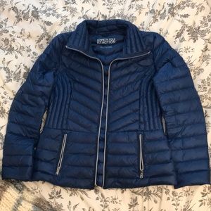 Kenneth Cole Reaction Blue Puffer Jacket